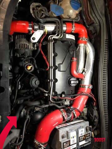 Billet Wheel GTD1756VRK Hybrid Turbo Upgrade vacuum converted with a welded 1.9/2.0 TDI Manifold - Image 5