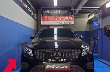 Mercedes GLC250 performance build with MuchBoost turbo upgrade producing 329 HP